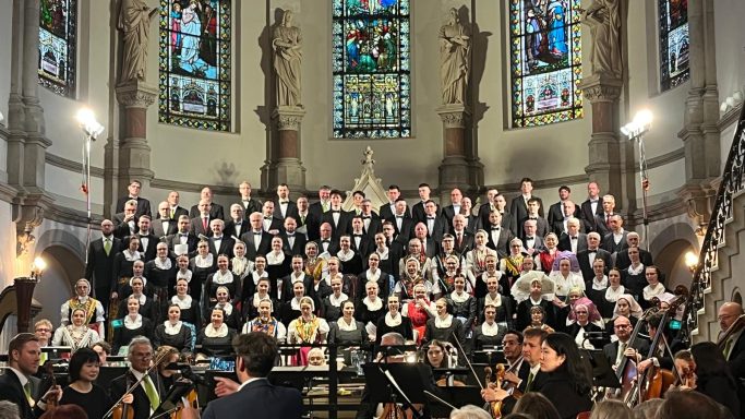 Konzert "Nalěćo" in Dresden im April 2026, gemeinsam mit anderen sorbischen Chören und dem SNE Konzert "Nalěćo" in Dresden 2026